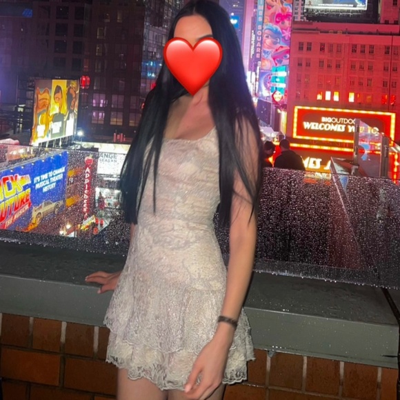 Exclusive Couture Mini Lace Silk Dress - Picture 2 of 8